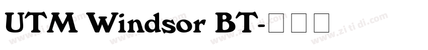 UTM Windsor BT字体转换